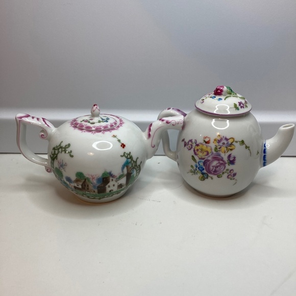 Victoria & Albert Museum Teapot Mennecy ,hochst 1985 Franklin Mint Fine Porcelai - Picture 1 of 13
